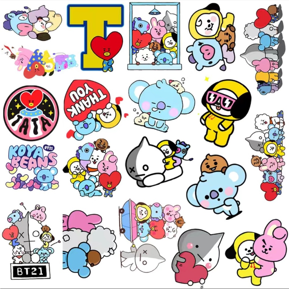 NWT 50 Piece BTS BT21 Stickers - BTS Fans!! - Picture 4 of 5